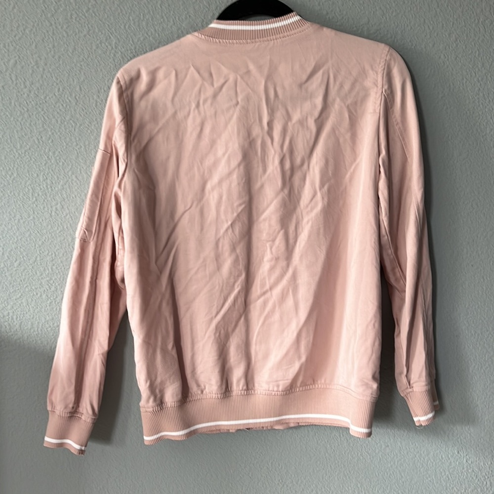 EUC Harlow & Graham lightweight women’s XS bomber jacket, dusty pink, li… - Picture 5 of 6